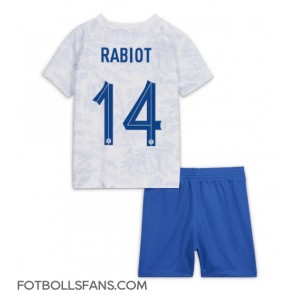 Frankrike Adrien Rabiot #14 Replika Bortatröja Barn VM 2022 Kortärmad (+ Korta byxor)